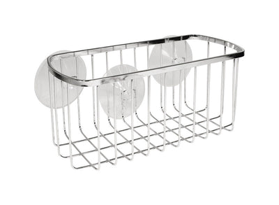 iDesign Chrome Silver Stainless steel Shower Basket
