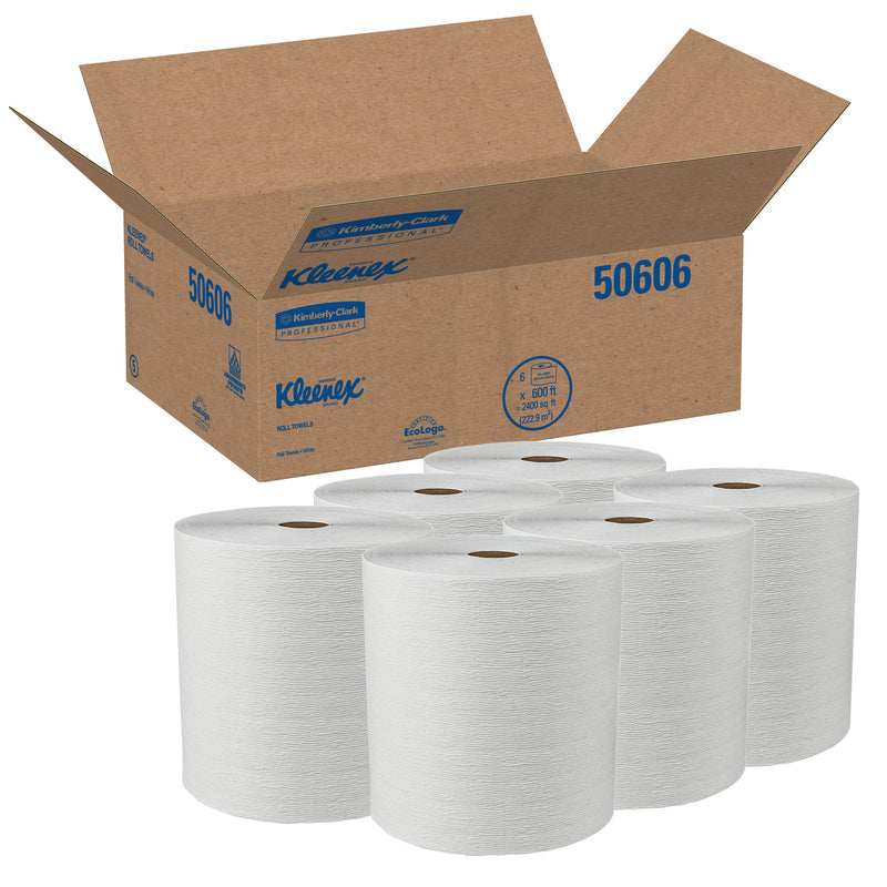Kleenex Hard Roll Towels 600 sheet 1 ply 6 pk