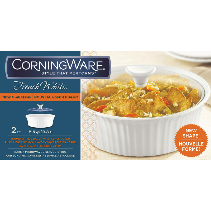 Corningware 10 in. W X 10 in. L Casserole Pan White