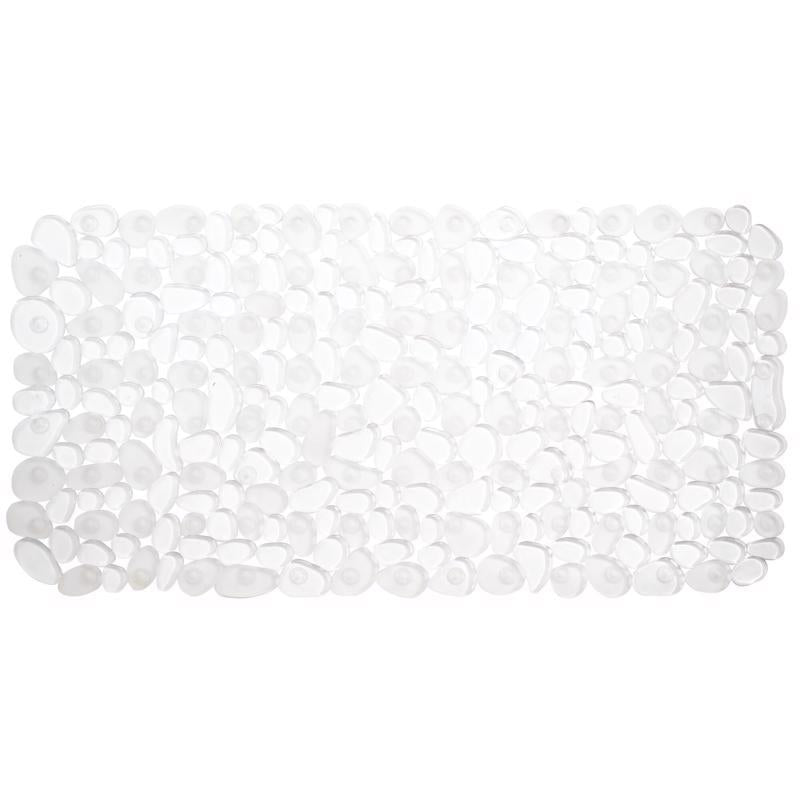 iDesign 26-1/2 in. L X 13-3/4 in. W Clear PVC Bath Mat