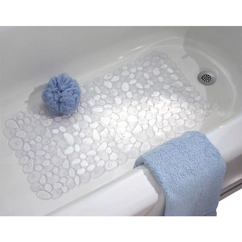 iDesign 26-1/2 in. L X 13-3/4 in. W Clear PVC Bath Mat