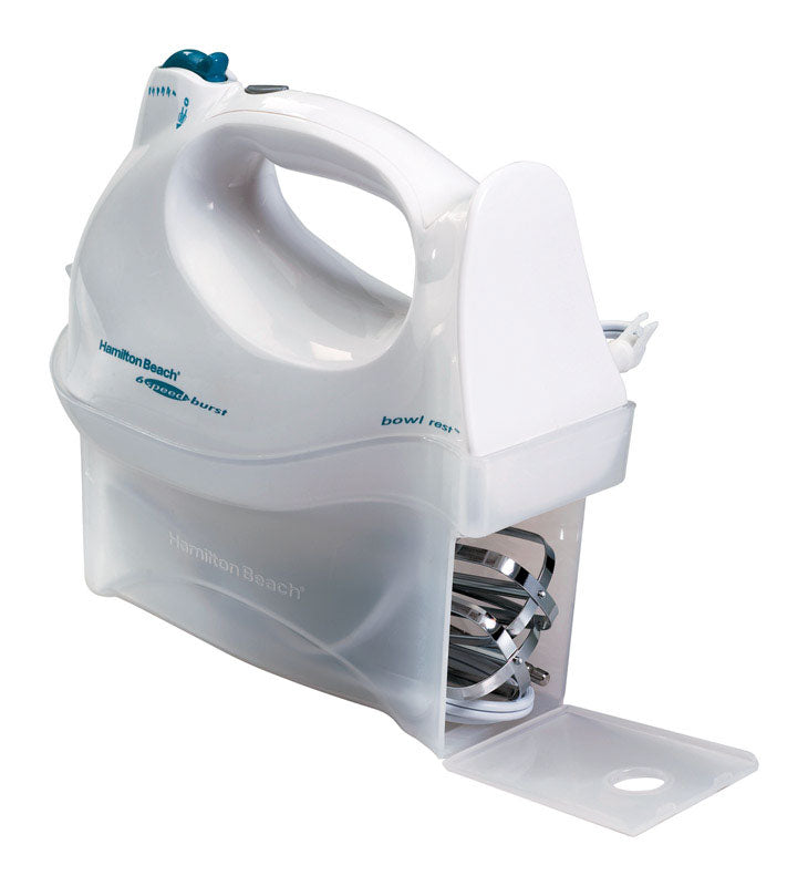 Hamilton Beach White 6 speed Hand Mixer