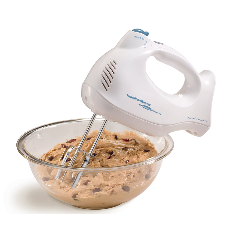 Hamilton Beach White 6 speed Hand Mixer