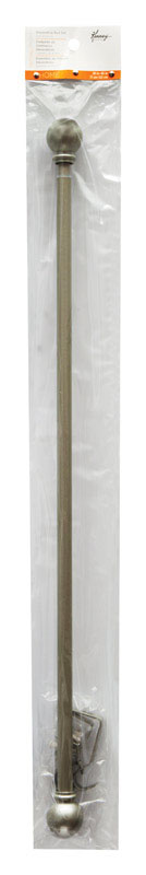 Kenney Brass Champagne Silver Curtain Rod 28 in. L X 48 in. L