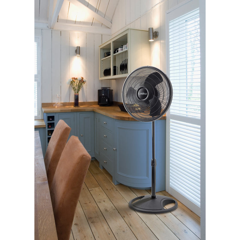 Lasko 48 in. H X 16 in. D 3 speed Oscillating Pedestal Fan