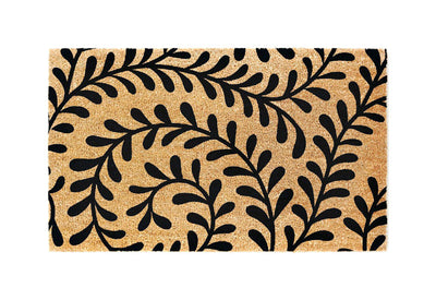 J & M Home Fashions 30 in. L X 18 in. W Black Door Mat