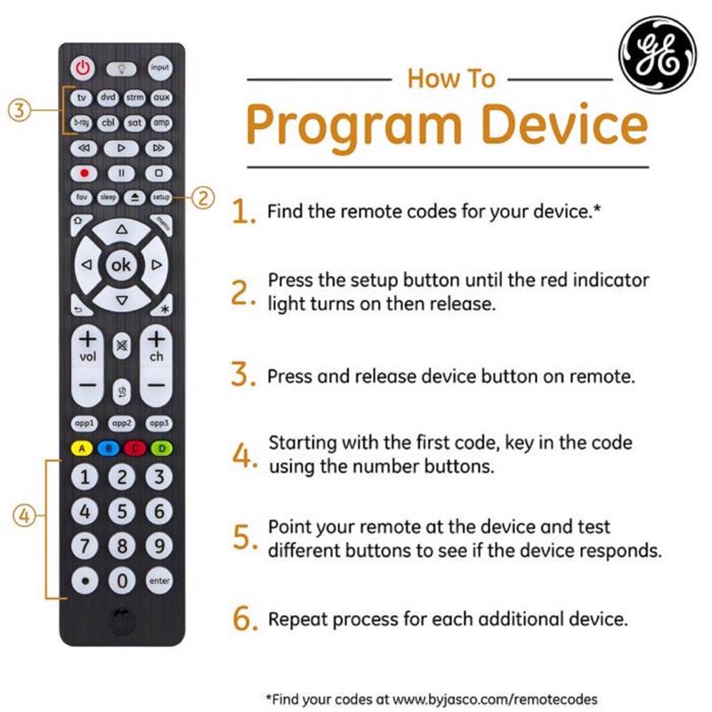 GE Programmable Universal Remote Control