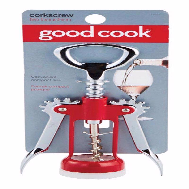 Good Cook Red Steel Wing Corkscrew