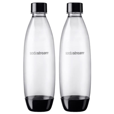 SodaStream Black 1 L Carbonator Bottle 2 pk