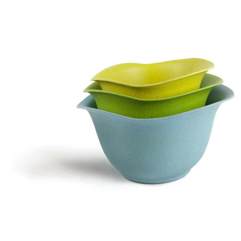 Architec EcoSmart Bamboo/Plastic Assorted Mixing Bowl Set 3 pc