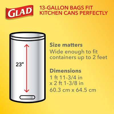 Glad Gain 13 gal Fresh Scent Trash Bags Drawstring 40 pk
