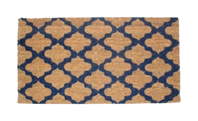 J & M Home Fashions 1.5 ft. L X 2.5 ft. W Multi-color Coir Door Mat