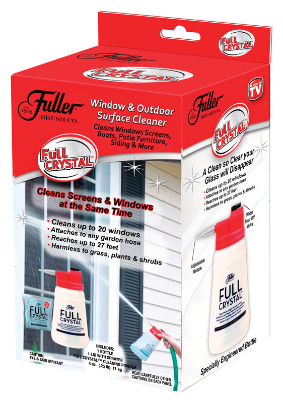 Fuller Brush Full Crystal No Scent Glass Cleaner Kit 4 oz Powder