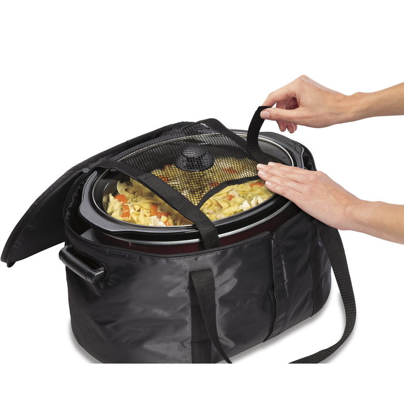 Hamilton Beach Crock Caddy 8 qt Black Plastic Insulated Slow Cooker Bag