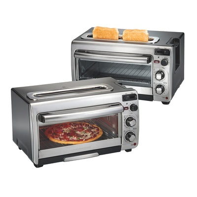 Hamilton Beach Metal Black/Silver 2 slot Convection Toaster Oven 12 in. H X 17.8 in. W X 10.2 in. D
