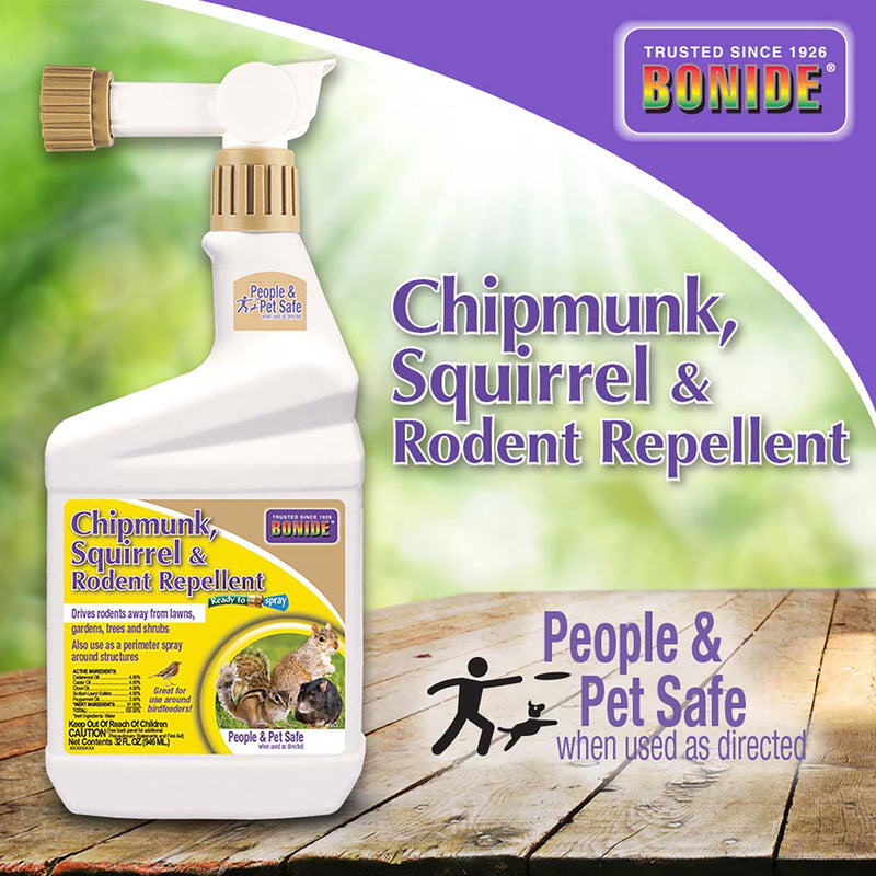 Bonide Animal Repellent Liquid For Chipmunks and Squirrels 32 oz