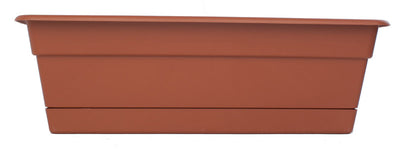 Bloem 5.75 in. H X 30 in. W X 7.5 in. D Plastic Dura Cotta Window Box Terracotta