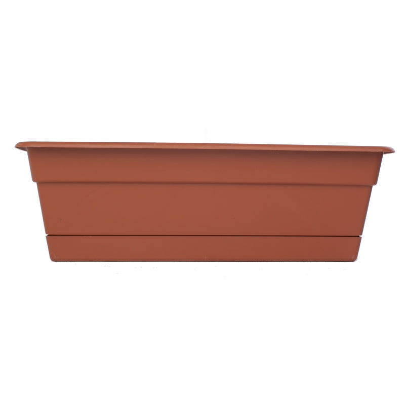 Bloem Dura Cotta 5.75 in. H X 24 in. W X 7.5 in. D Plastic Classic Window Box Terracotta