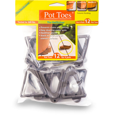 Down Under 0.5 in. H Gray Plastic Pot Toes