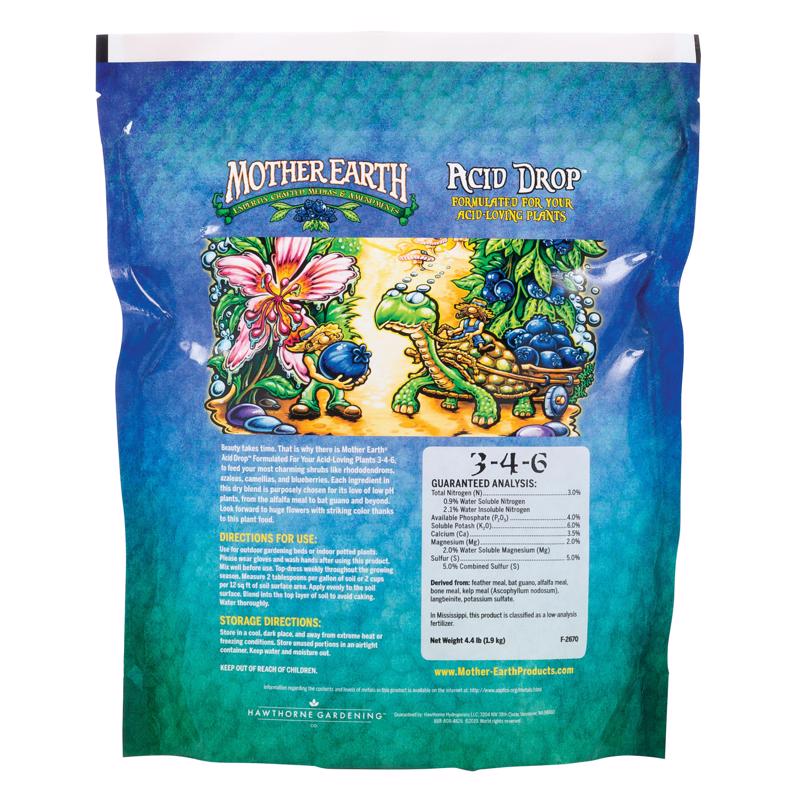 Mother Earth Acid Drop Acid-Loving Plants 3-4-6 Plant Fertilizer 4.4 lb