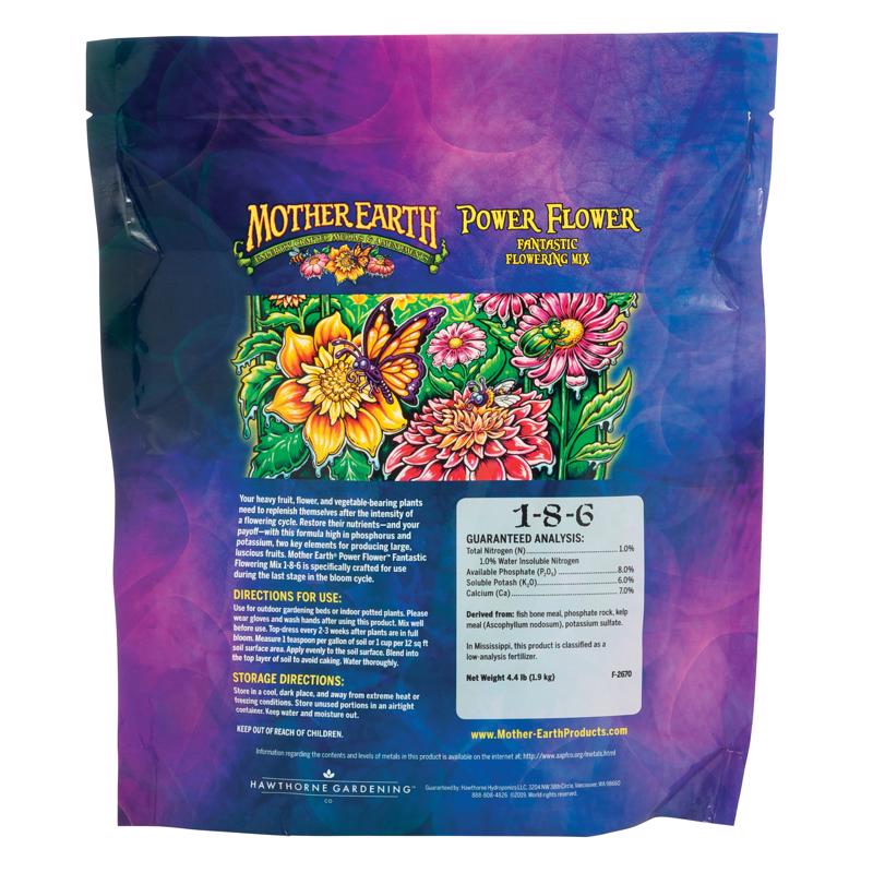 Mother Earth Power Flower Flowers/Fruits/Vegetables 1-8-6 Plant Fertilizer 4.4 lb