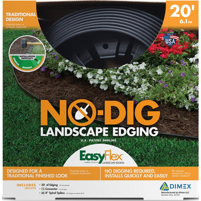 Dimex Easyflex No-dig 20' Edging with 6 Spikes