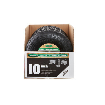 Farm and Ranch 6 in. D X 10 in. D 300 lb. cap. Centered Tire Rubber 1 pk