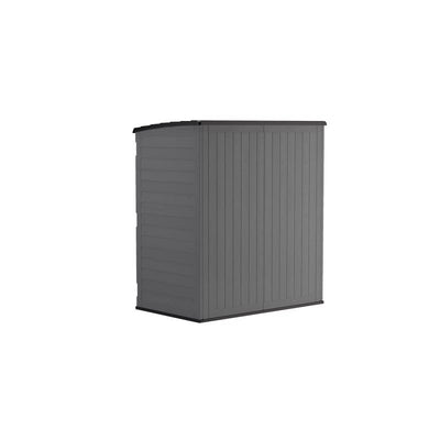 Suncast 5 ft. x 3 ft. Plastic Vertical Pent Storage Shed with Floor Kit Gray