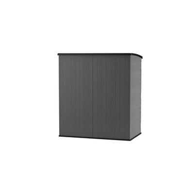 Suncast 5 ft. x 3 ft. Plastic Vertical Pent Storage Shed with Floor Kit Gray