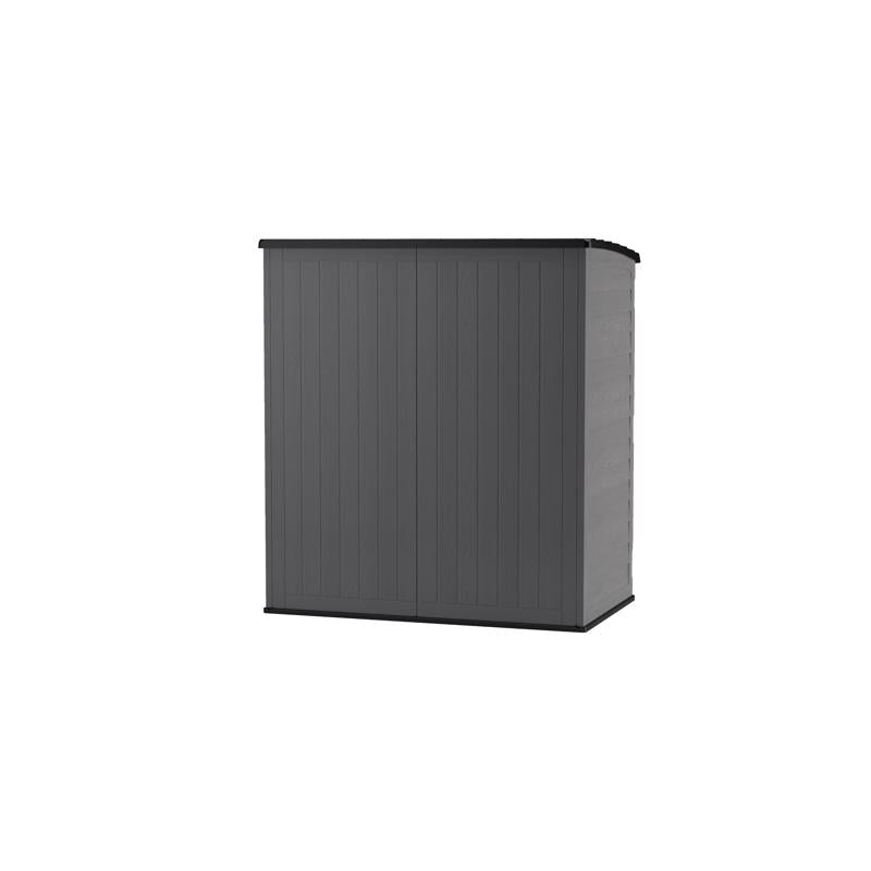 Suncast 5 ft. x 3 ft. Plastic Vertical Pent Storage Shed with Floor Kit Gray