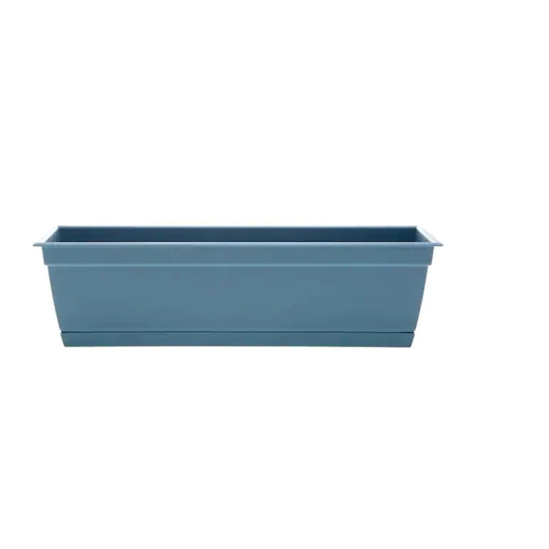 Bloem Dayton 6.87 in. H X 24 in. W Plastic Window Box Ocean Blue