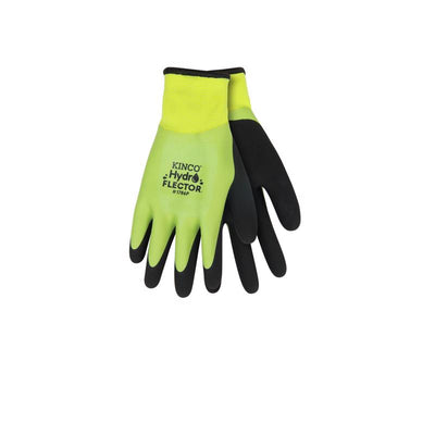 Kinco Hydroflector Men's Knit Wrist Cuff Waterproof Gloves Black/Green L 1 pair