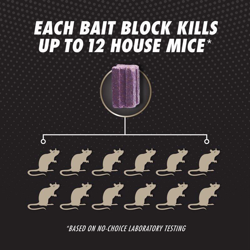 Tomcat Mouse Killer Refillable Bait Station Blocks For Mice 12 oz 12 pk