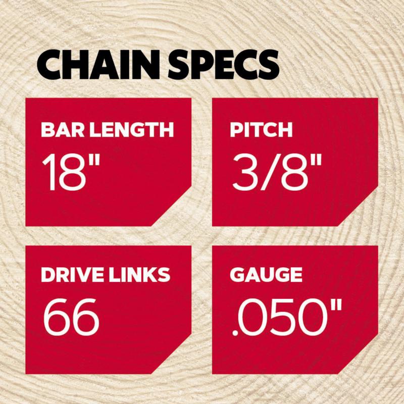 Oregon AdvanceCut D66 18 in. 66 links Chainsaw Chain