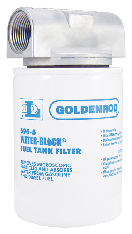 Goldenrod Steel Spin on Water Block Fuel Filter 25 gpm