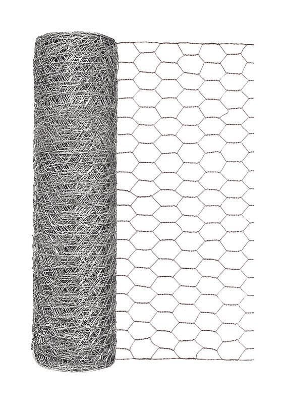 Garden Craft 18 in. H X 50 ft. L Steel Poultry Netting 1 in.