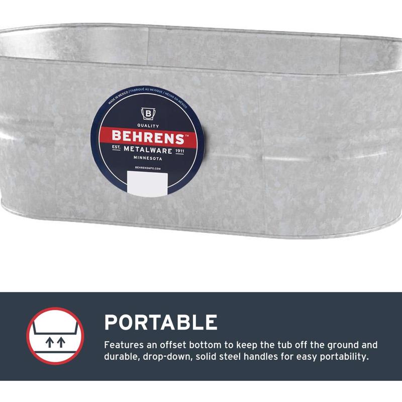 Behrens 5.5 gal Steel Tub Oval