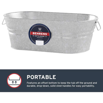 Behrens 7.5 gal Steel Tub Oval