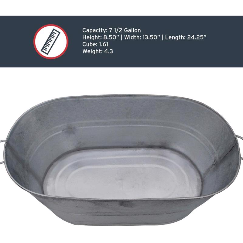 Behrens 7.5 gal Steel Tub Oval