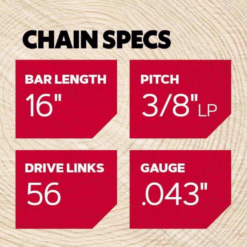 Oregon AdvanceCut R56 16 in. 56 links Chainsaw Chain