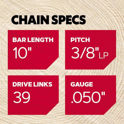 Oregon AdvanceCut S39 10 in. 39 links Chainsaw Chain