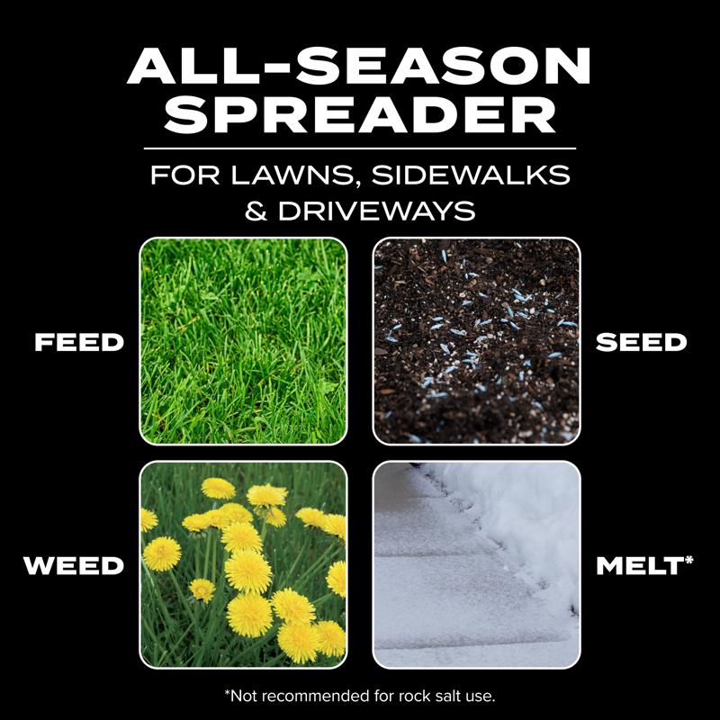 Scotts EdgeGuard DLX 5 ft. W Broadcast Push Spreader For Fertilizer/Ice Melt/Seed 60 lb