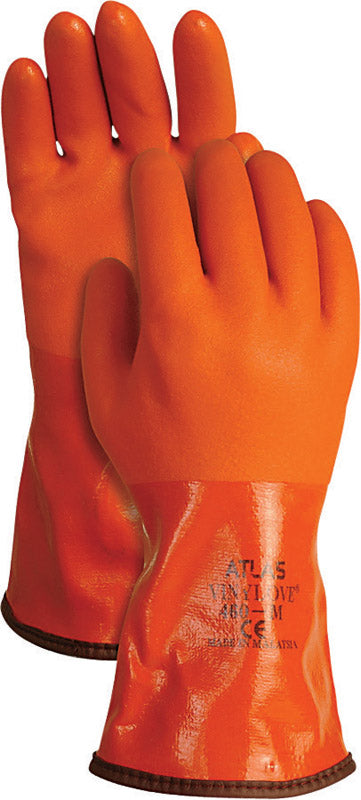 Atlas Unisex Indoor/Outdoor Coated Work Gloves Orange XL 1 pair