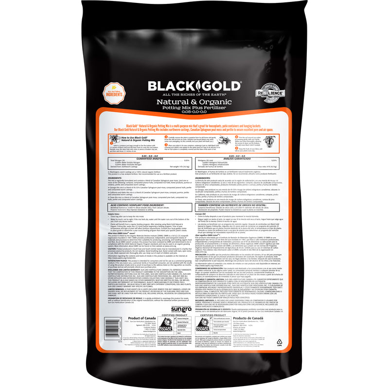 Black Gold Organic All Purpose Potting Mix 16 qt