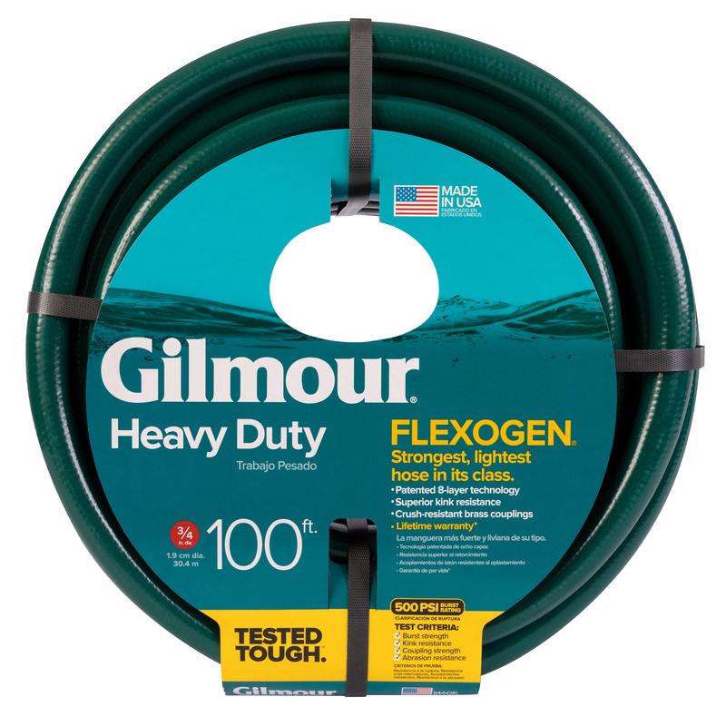 Gilmour Flexogen 3/4 in. D X 100 ft. L Heavy Duty Garden Hose Green