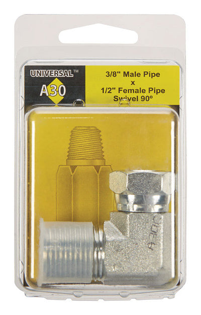 Apache Metal 3/8 in. D X 1/2 in. D Hydraulic Adapter 1 pk