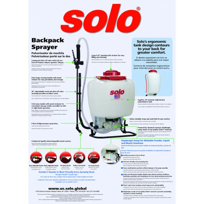 Solo 4 gal Backpack Sprayer