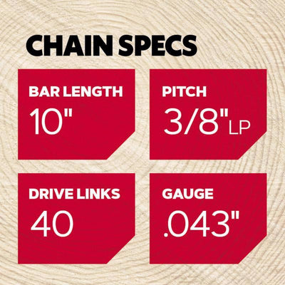 Oregon AdvanceCut R40 10 in. 40 links Chainsaw Chain