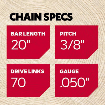 Oregon AdvanceCut D70 20 in. 70 links Chainsaw Chain