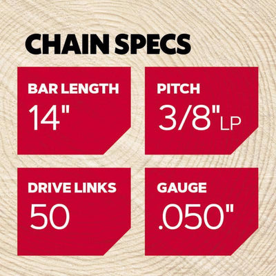 Oregon AdvanceCut S50 14 in. 50 links Chainsaw Chain